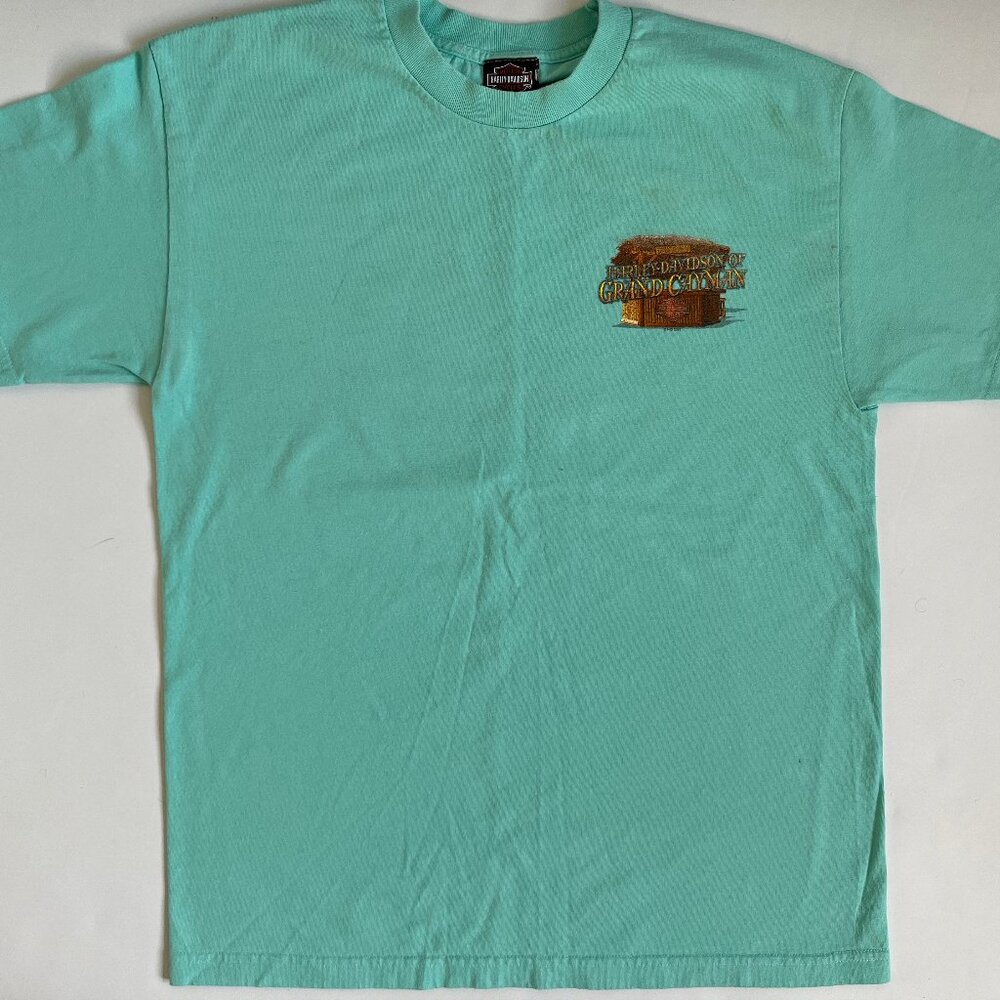 Men's Harley Davidson Turquoise Grand Cayman T Shirt Sz Large 2015 Bravado Biker